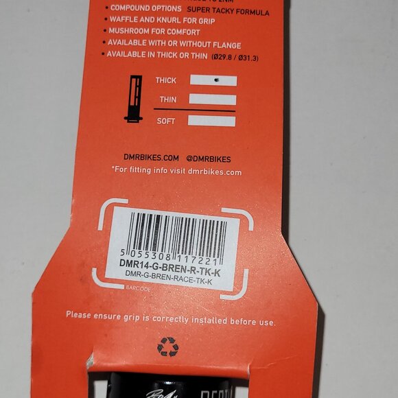 DMR Deathgrip Lock-on Bicycle Grips Thick SUPER SOFT DMR14-G-BREN-R-TK-K - Picture 5 of 7